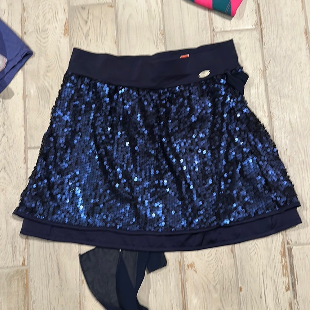 Glittery skirt blue